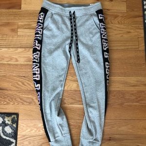 Pink skinny joggers